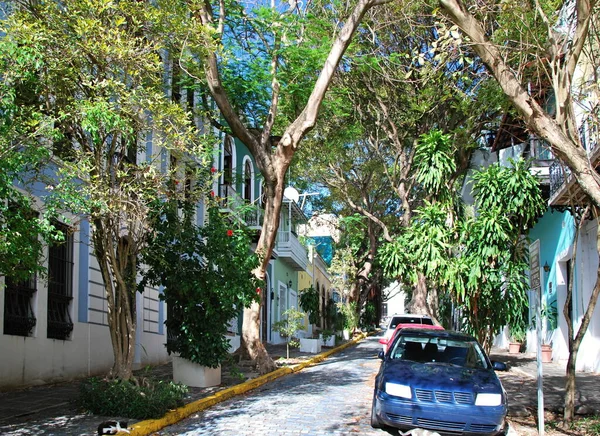 Street Scene Στην Παλιά Πόλη Του San Juan Την Πρωτεύουσα — Φωτογραφία Αρχείου