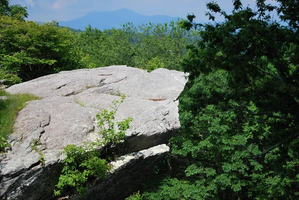 北卡罗莱纳州Blue Ridge Parkway岩石 — 图库照片