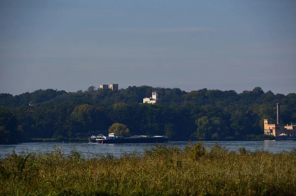 Панорама Восени Річці Гавел Потсдамі Бранденбург — стокове фото
