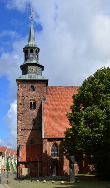 Historical Cathedral in the Old Town of Verden at the River Aller, Lower Saxony
