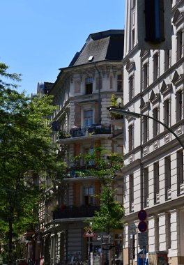 Berlin, Kreuzberg 'deki Bergmankietz Mahallesi' ndeki tarihi bina, Almanya 'nın başkenti.