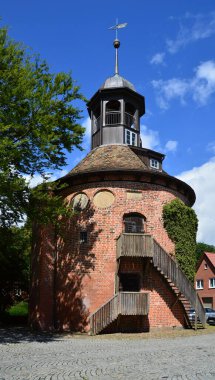 Lauenburg 'un eski bir kasabasındaki tarihi şato Elbe Nehri, Holstein - Holstein