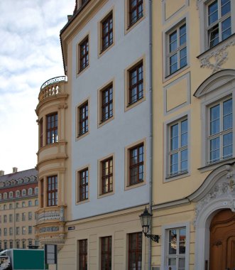 Saksonya 'nın başkenti Dresden' deki tarihi binalar.