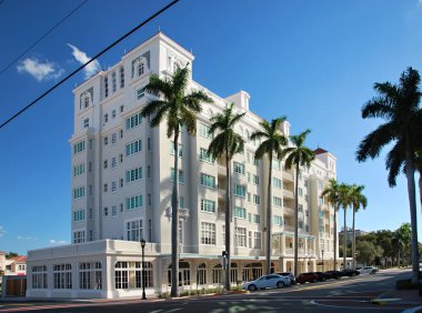 Şehir merkezindeki sokak manzarası Bradenton, Florida