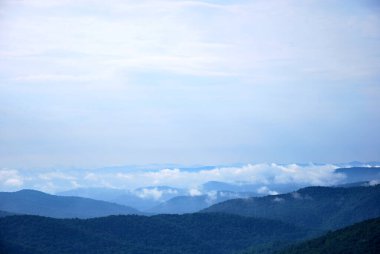 Blue Ridge Parkway, Kuzey Carolina 'da Panorama Peyzajı
