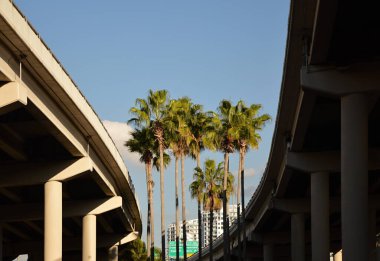 Freeway Ramp in Downtown Tampa, Florida clipart