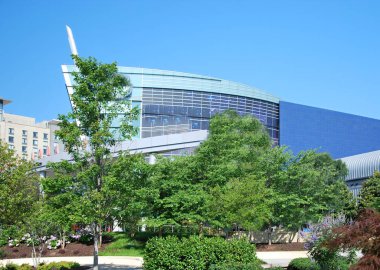 Atlanta şehir merkezindeki modern bina, Georgia 'nın başkenti.