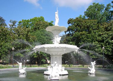 Savannah, Georgia 'daki Park' ta Çeşme