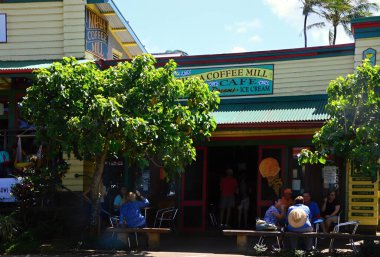 Street Scene in the Town Hawi on Big Island, Hawaii clipart