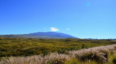 Mauna Kea 'nın Panoraması, Büyük Ada' da Volkan, Hawaii