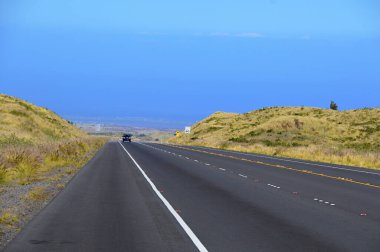 Mauna Kea 'daki Panorama Yolu, Büyük Ada' daki Volkan, Hawaii