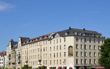 Almanya 'nın başkenti Berlin' deki Mitte Mahallesi 'ndeki River Spree' deki Tarihi Binalar