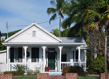Florida Keys 'in Key West caddesinde sokak manzarası