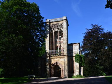 Weimar, Thüringen 'deki Ilm Nehri' ne park et.