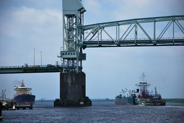 stock image Bridge over the River in the Town Wilmington, North Carolina