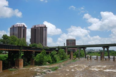 Richmond 'da nehir kenarındaki Panorama, Virhinia' nın başkenti.