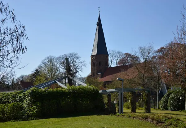 stock image Church in the Town Barnstorf Lower Saxony