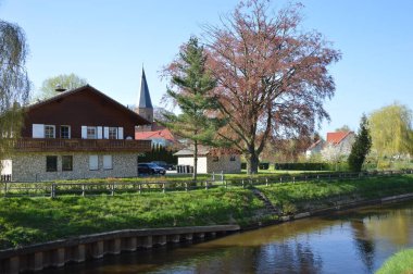 Panorama in the Village Barnstorf, Lower Saxony clipart