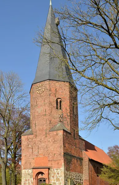 stock image Historical Church in the Village Barnstorf, Lower Saxony