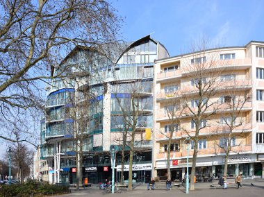 Berlin 'deki Halensee Mahallesi Sokak Sahnesi, Almanya' nın başkenti