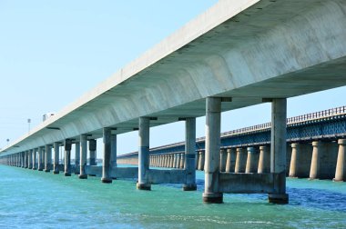 Florida Keys 'deki Deniz aşırı Higheay Köprüsü