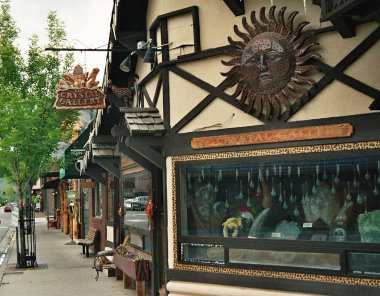 Street Scene in the Old Western Town Ketchum, Idaho clipart