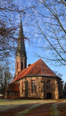 Historical Church in the Town Schneverdingen, Lower Saxony clipart