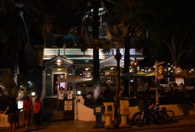 Florida Keys 'te Key West' te Gece Sahnesi
