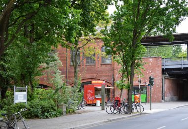 Berlin 'deki Mahalle Moabit Tarihi Binası, Almanya' nın başkenti