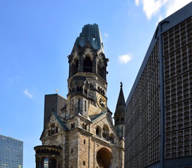 Historical Memorial Church in the Neighborhood Charlottenburg in Berlin, the Capital City of Germany clipart