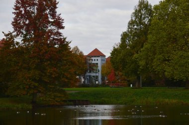Walsrode şehrinde sonbahar, Aşağı Saksonya