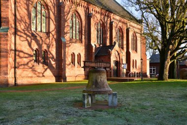 Historical Bartholomaeus Church in the Town Neuenkirchen, Lower Saxony clipart