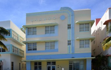 Miami South Beach, Florida 'daki Tarihi Sanat Deko Binası