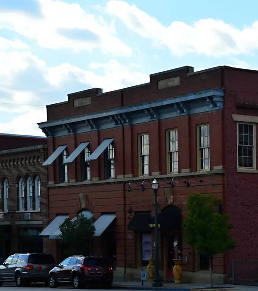 Columbia şehir merkezindeki sokak manzarası, Güney Carolina 'nın başkenti.