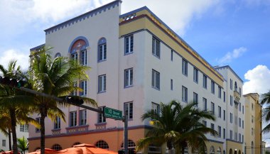 Miami South Beach, Florida 'da Tarihi Sanat Deko Bulding