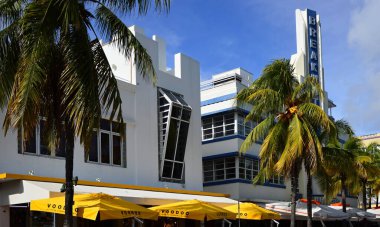 Miami South Beach, Florida 'da Tarihi Sanat Deko Bulding