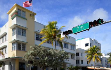Miami South Beach, Florida 'daki Tarihi Sanat Deko Binası