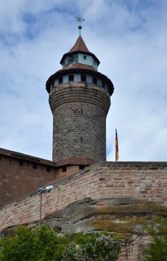 Nuremberg, Franconia, Bavyera 'daki Tarihi Kale