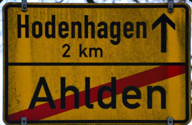 Aşağı Saksonya 'daki Aller Nehri' ndeki Ahlden Köyü 'nün Sınırı