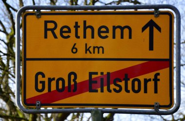 City Limit of the Village Gro Eilstorf, Lower Saxony clipart