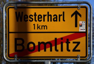 City Limit of the Town Bomlitz, Lower Saxony clipart