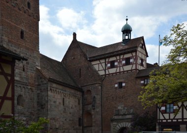 Nuremberg, Franconia, Bavyera 'daki Tarihi Kale