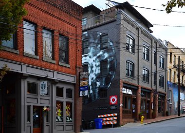 Asheville, Kuzey Carolina 'da Sokak Sahnesi