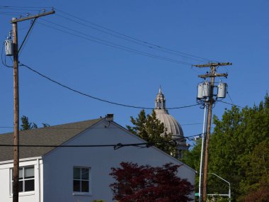 Street Scene in Olympia, the Capital of Washington clipart