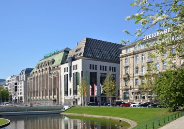 Street Scene in Downtoen Duesseldorf, the Capital of North Rhine - Westphalia clipart