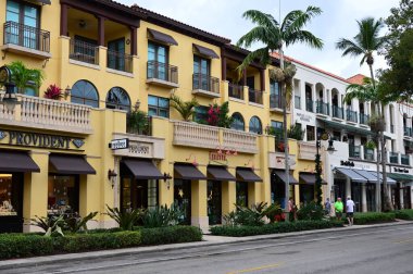 Meksika Körfezi, Florida 'daki Napoli Kasabası Sokak Sahnesi