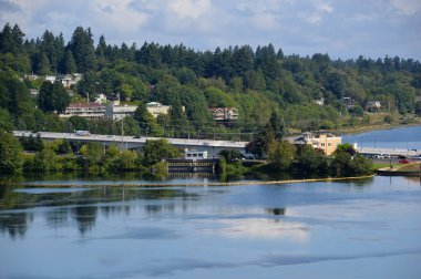 Washington 'un başkenti Olympia' daki Puger Sound Panorama