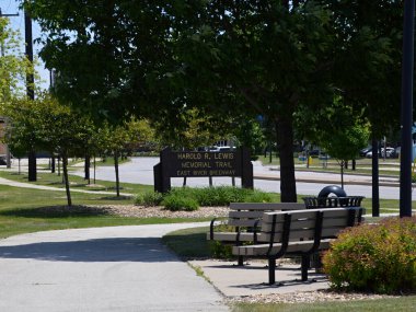 Promenade at the Fox River in Green Bay, Wisconsin