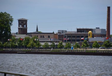 St. Paul, Minnesota 'nın başkenti Nehir kenarındaki Panorama