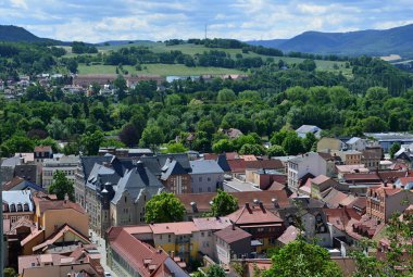 Thüringen, Rudolstadt şehrinin hava görüntüsü